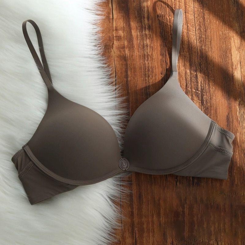 Бесшовный бюстгальтер с застежкой спереди во французском стиле для женщин, пуш-ап, дышащий, на тонкой косточке, милый подростковый бюстгальтер