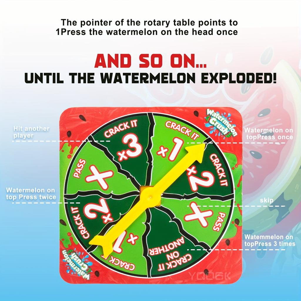 Watermelon Crush Game, Weird Stuff" Don't Crack The Watermelon" Fun Watermelon Game for Kids and Adults, Authentic Prank Board Game