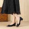 G360-1 Square Head Shallow Mouth Single Shoes Women's 2025 New Summer Thick Heel High Heels Women's Fashion French Women's Shoes