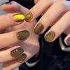 24 шт кошачий глаз пресс на ногти короткие искусственные ногти многоразовые акриловые ногти DIY маникюр искусство