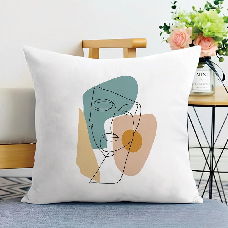 Декоративная наволочка Morandi Color Matching Print для спальни, гостиной, квадратная подушка, наволочка