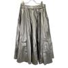 MONCLER 2020 Metallic Silver GONNA Flare Skirt skirt 40 SilverUsed
