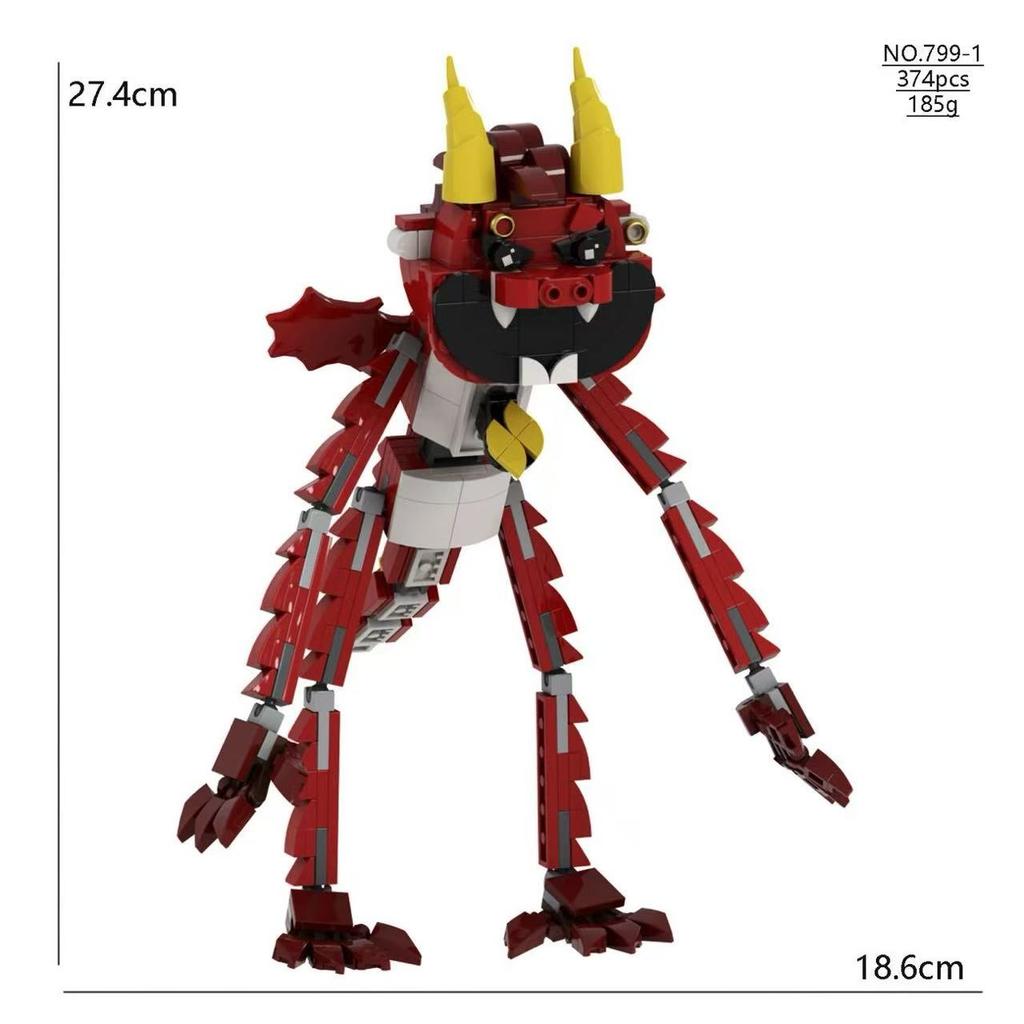 Smiling Critters 4 Набор строительных блоков фигурок для сборки Пианозавр Ярнаби Дуи Поппи Конструктор для детей Подарок на день рождения