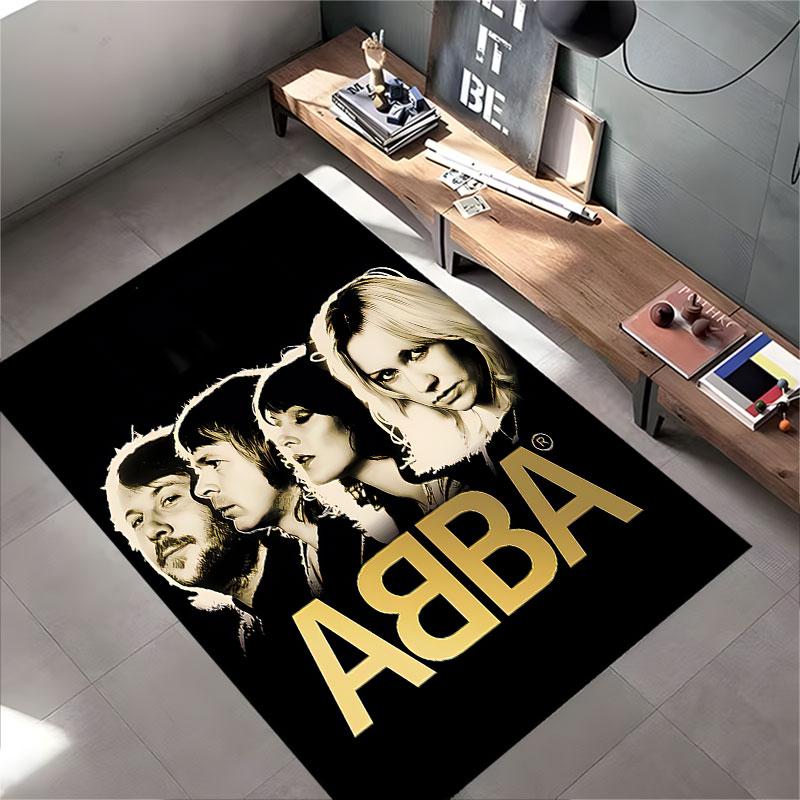 ABBA Band Member Portrait Carpet suitable as a non-slip mat for the living room or bedroom sofa