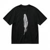 Men's All-Season Classic T-Shirt Metallic Grey Quill Realistic Texture Print Tee