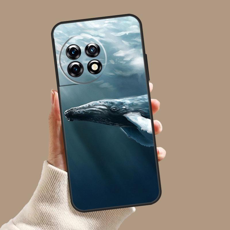 Ocean Whale Shark Swimming Case For OnePlus 10T 8T 9R 10R 12R OnePlus 12 11 9 10 Pro Nord 2 CE 3 Lite N10 N20 N30 Cover