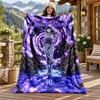 Hyuga Hinata Custom Name Flannel Blanket Personalized Soft Warm Plush Throw Blanket Customized Gift for Family Friends
