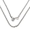 Electroplated 925 Silver 3MM Twisted Rope Twist Necklace European and American 40-75CM