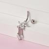 European & American Copper Zircon Floral Belly Button Ring