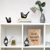 Lifelike Ceramic Bird Ornament Minimalist Style Bird Statue Collectible Figurines For Home Office Decor