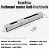KOETSU Outboard Steering Lock, 304 Stainless Steel for 5-60HP Outboard Motors, Anti-Theft & Anti-Loss, No Installation Needed
