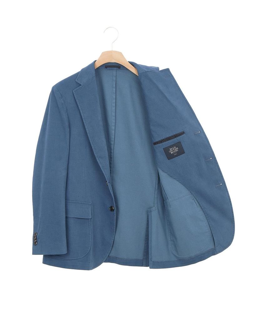 Man On The Boon Stretch Cotton Garment Washed Jacket_Navy 4714102002