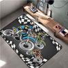 Black White Motocross Off Road Area Rug Thick Non Slip Extreme Sports Bedroom Floor Carpet Decorative Living Room Mat 1PC