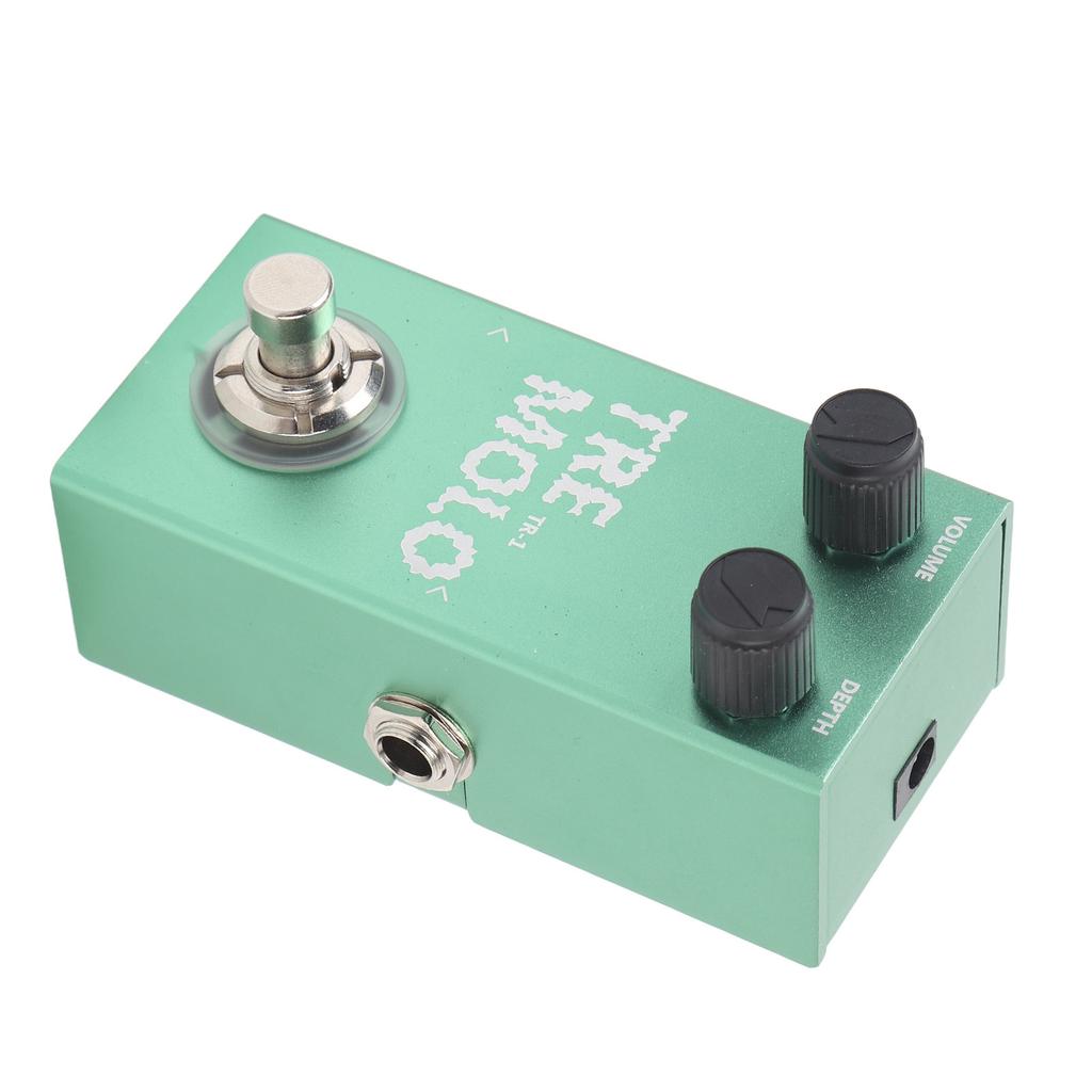 Tremolo Effect Pedal 6.35mm Input Output Interface Bass Electric Guitar Tremolo Pedal with LED Light