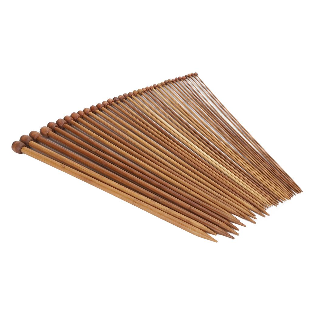 36шт бамбуковые спицы прямые одноточечные карбонизированные спицы для начинающих