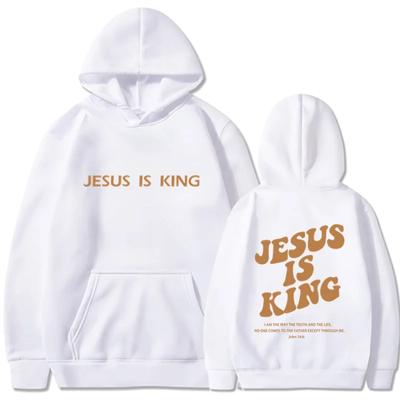 Толстовка с капюшоном Jesus IS King для мужчин и женщин, пуловер в стиле Харадзюку, уличная одежда, высокое качество, лидер продаж