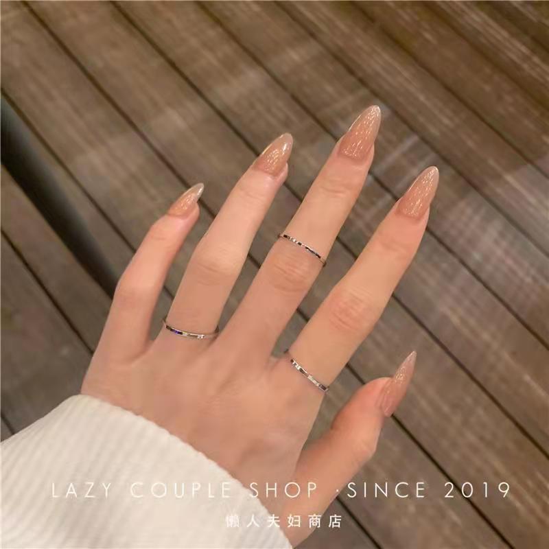 Узкое простое кольцо гладкое кольцо простое модное универсальное кольцо для холодного ветра ниша тонкое кольцо женское