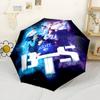 Love Bts Compact Travel Automatic Umbrella Compact & Durable 8-Rib Design Sturdy Construction All-Season Umbrella for Travel Stylish Accessory