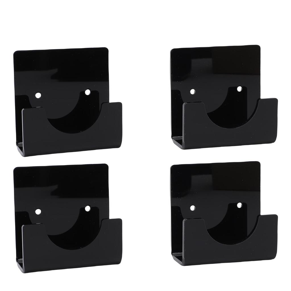 4pcs Clear Acrylic Shower Rod Holder Transparent Curtain Rod Retainer Adhesive Bathroom Tension Rod Support Holders