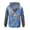 Модный свободный мужской и женский свитер с капюшоном с длинным рукавом и принтом