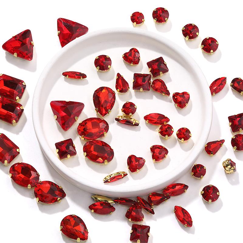 Пришитые вручную смешанные хрустальные стразы-когти для свадебного платья и аксессуаров для браслета