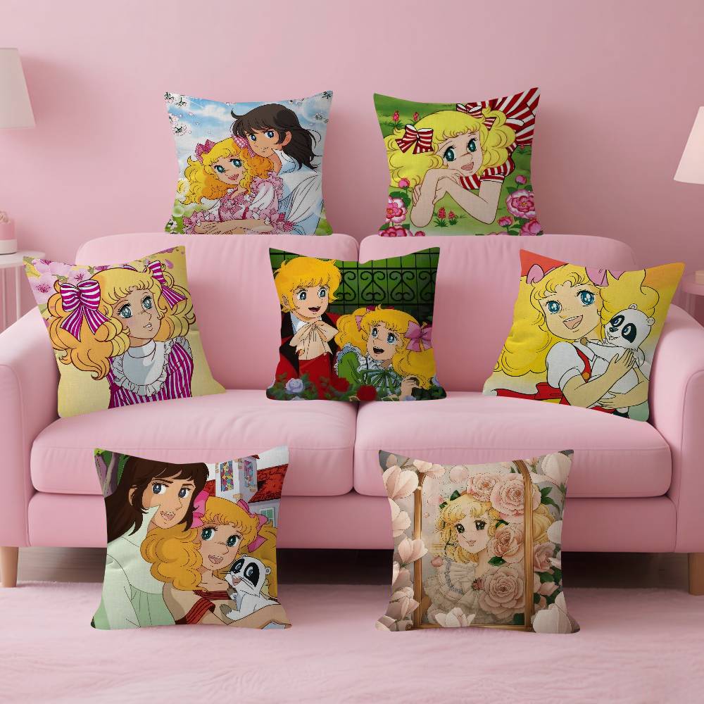 Anime Ccandy cute Candy Cushion Cover Inches Farmhouse Decor Home Throw Pillow Covers for Couch Decorations