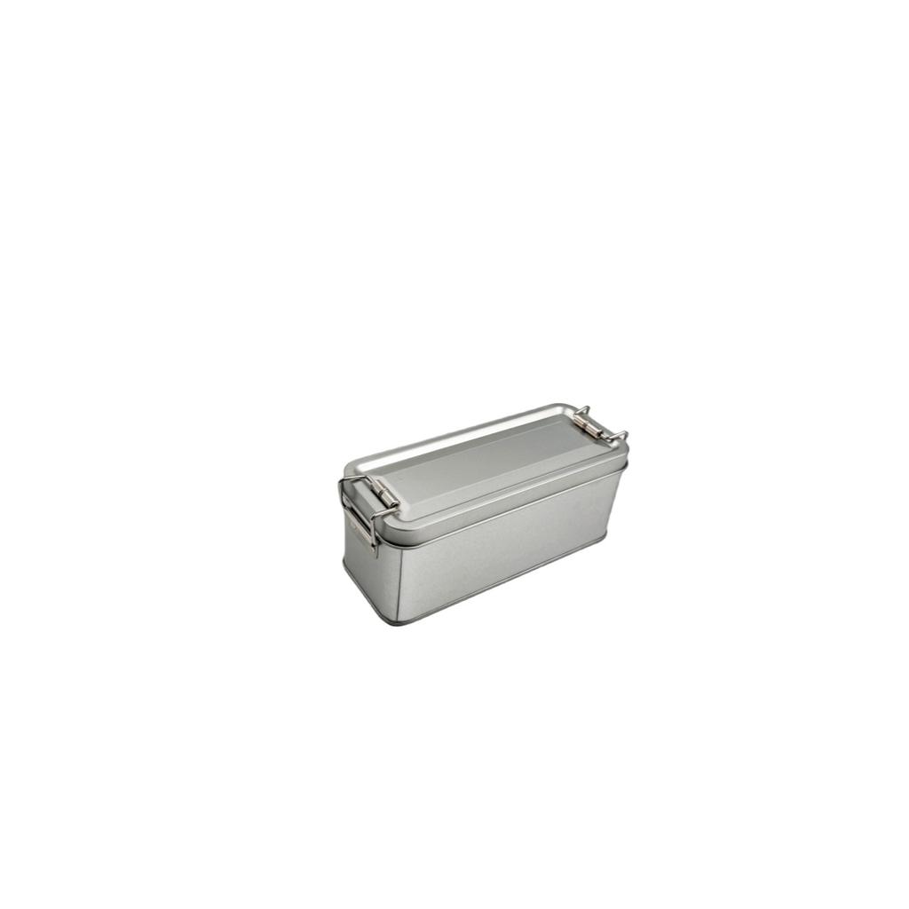 New Metal Rectangular Iron Box with Lid Storage Box Cake Packaging Box Durable Old-fashioned Buckle Iron Box