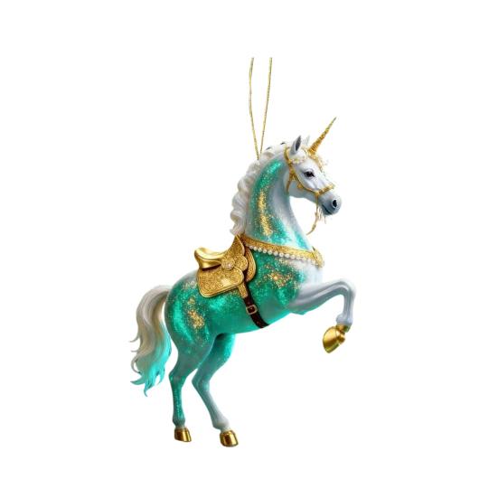 Подвеска в виде лошади 2D Акриловая Реалистичная Лошадь Украшение Рождественская Игрушка с Петлей для Подвешивания Праздничный Декор для Любителей Конного Спорта