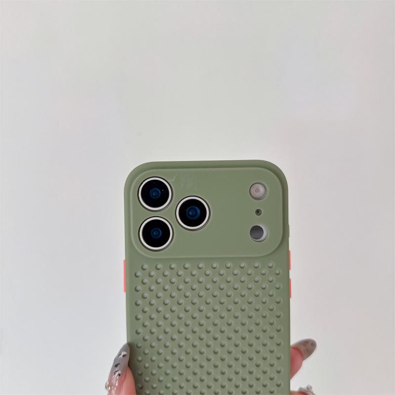 Дышащий охлаждающий чехол для телефона с теплоотводом для iPhone 17 Air 16 16e 15 14 13 12 Mini 11 Pro Max Plus Мягкая силиконовая крышка