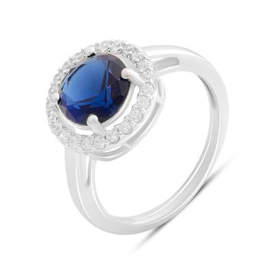 Серебряное кольцо с сапфиром nano 1.887ct, вес изделия 2,81 гр (2189114)