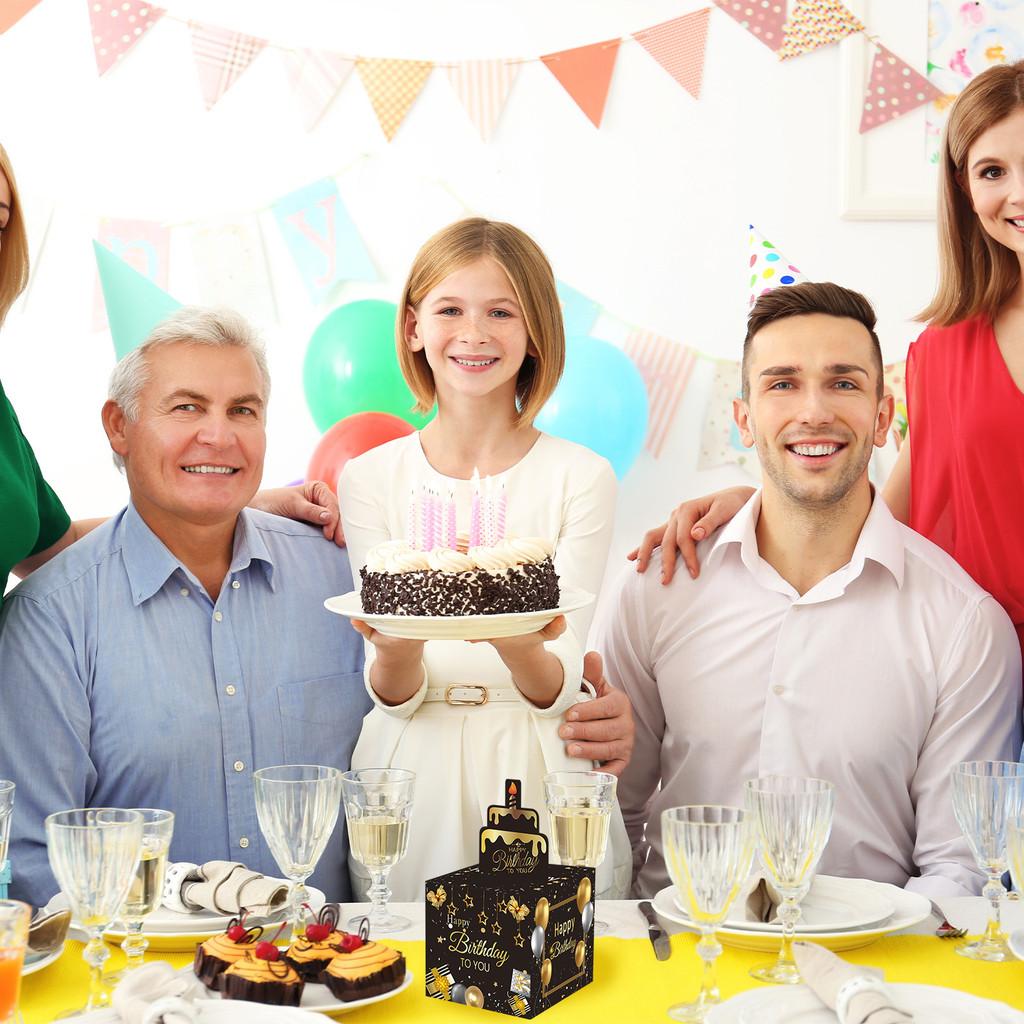 Decor Scene Birthday Props With Elegant Black Gold Finish For Gift Celebrations