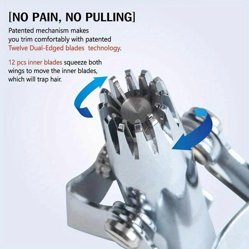 Ручной триммер для носа из нержавеющей стали, мужской триммер для волос в носу, портативная бритва, моющийся триммер для волос в носу и ушах