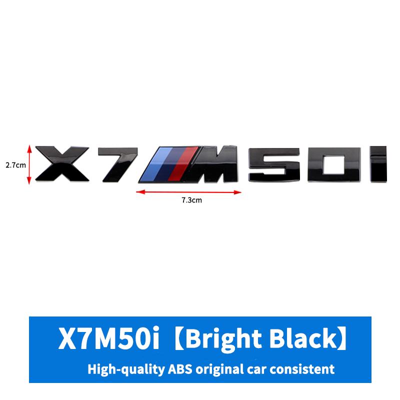 3D ABS M-Standard Sports Competition Emblem Rear Trunk Logo Sticker For BMW M1 X2 X3M X4M X5M X6M X7M Auto Modification Badge CJ7