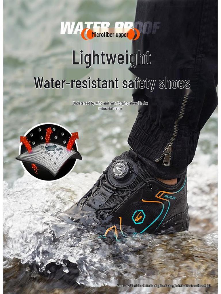 Универсальная защитная рабочая обувь: Ударопрочная, Устойчивая к проколам, Амортизирующая, Износостойкая Технология для Всех Сезонов