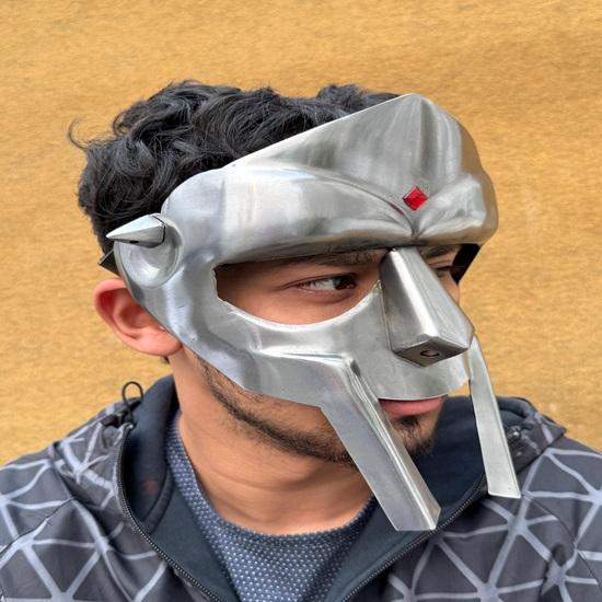 MF Doom Gladiator Mask Антикоррозийная стальная маска для лица для косплея, костюмов, рождественских подарков