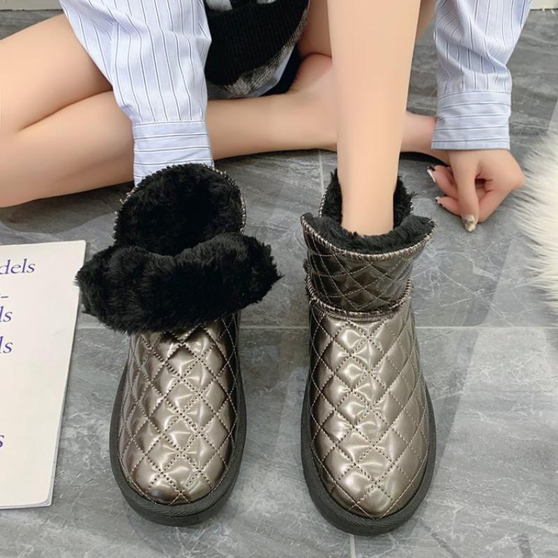 Модные новые классические женские зимние сапоги зимние теплые плюшевые сапоги женская зимняя повседневная обувь женские ботильоны модные туфли на платформе