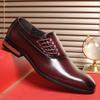 Men's Casual Business Shoes Microfiber Leather Square Toe Lace-up Mens Dress Office Flats Men Fashion Wedding Party Oxfords 2024
