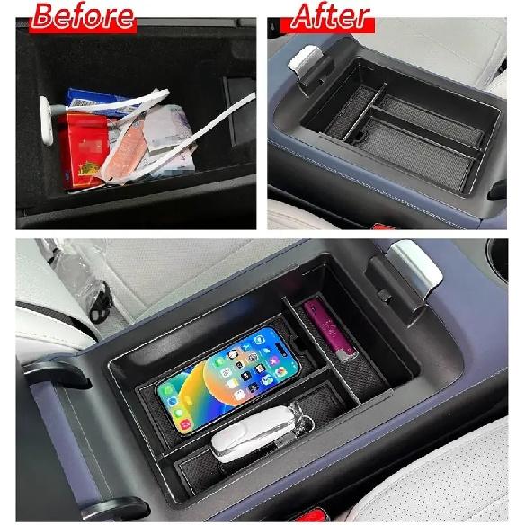Для Xpeng G6 Car Center Console Lot Armrest Storage Box Organizer Interior Accessories Stowing Tidying Black Car Accessories