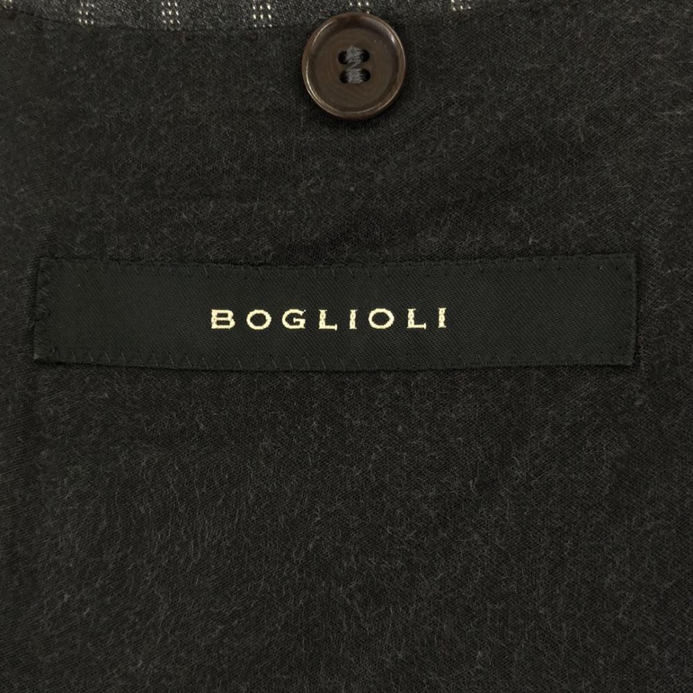 BOGLIOLI Сделано в Италии 100% шерсть костюм в полоску Комплект 46 Серый Двойная отделка Мужской Б/у