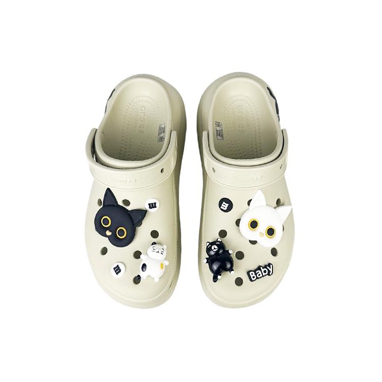 Crocs Кроксы Crush Clog Унисекс Черный Белый 207521-2Y2(Команда40-)