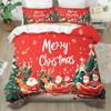 MERRY Christmas  Bedding Set 3D Printed Duvet Cover Set Soft Single Double Size Bed Set  Christmas Home Decorations