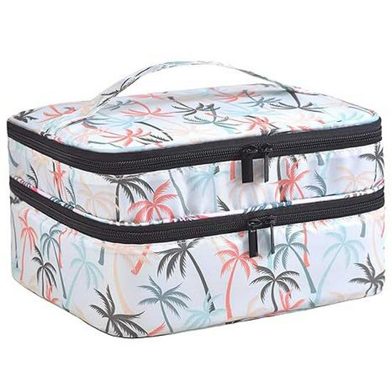 Сумка-органайзер двойного слоя для лака для ногтей и эфирных масел - Портативная, большой вместимости, ручная для хранения помады и многого другого