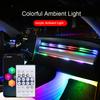 Универсальные автомобильные атмосферные огни LED Внутренний RGB Симфонический атмосферный светильник USB Управление приложением и пультом ДУ Акриловая лента