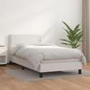3141048 vidaXL Divan Bed with Mattress White 100x200cm Faux Leather