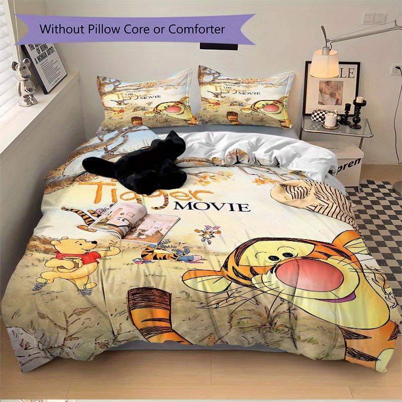 3pcs Tigger and Friends Printed Quilt Set Soft and Comfortable Quilt Cover for Bedroom, Guest Room S102