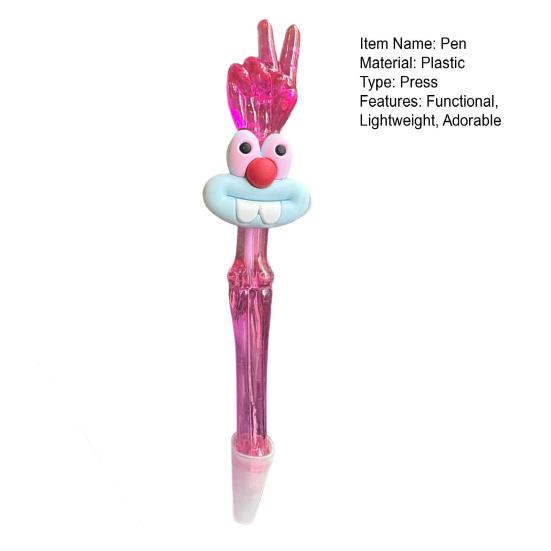 Cute Ballpoint Pens Kids Cartoon Gel Pen With Top Hand