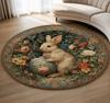 Викторианский коврик-кролик круглый винтажный ковер с кроликом в стиле Уильяма Морриса гобелен ковер с животным коврики для украшения дома