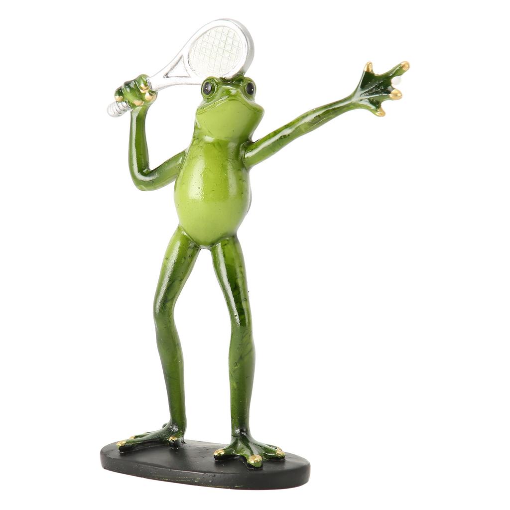 Статуя лягушки смола спортивная лягушка фигурка декор скульптура статуя ремесла для улицы сад патио газон бонсай крыльцо игра