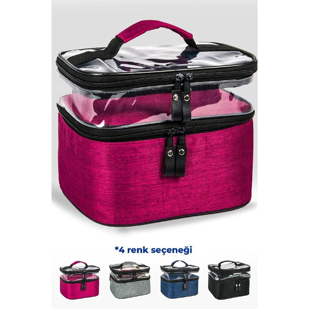 Женская косметичка с двумя большими отделениями, складной органайзер для путешествий, косметичка с вешалкой