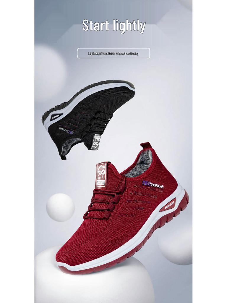 Women's Winter Lace-up Velvet Lined Cotton Boots - Non-slip, Warm, Comfortable